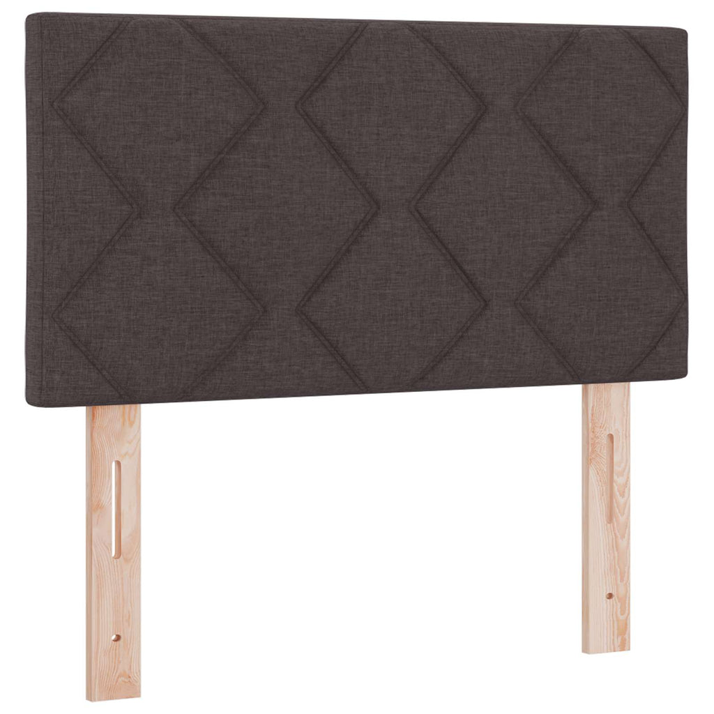 vidaXL Łóżko kontynentalne z materacem Ciemny brąz 80 x 200 cm tkanina