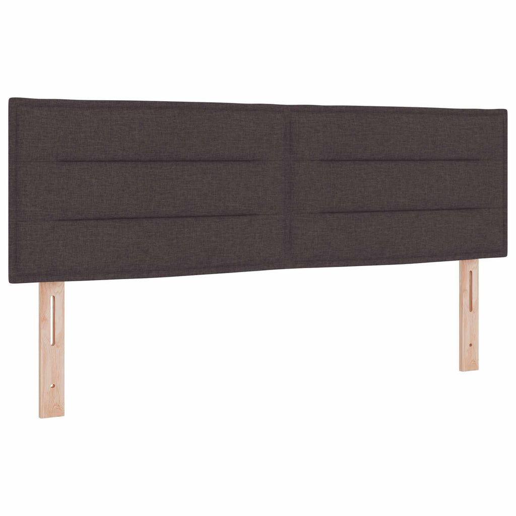 vidaXL Łóżko kontynentalne z materacem Ciemny brąz 140 x 200 cm