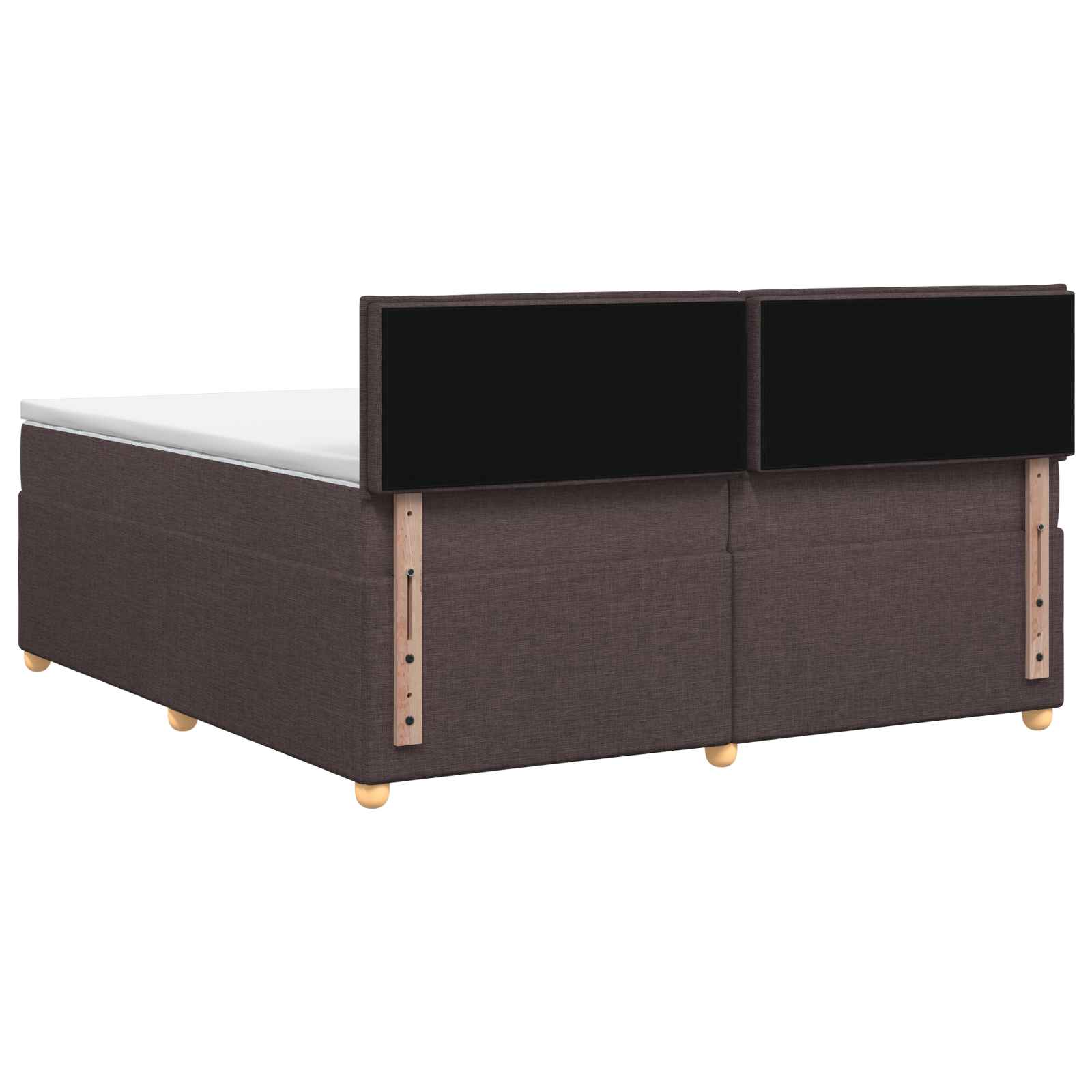 vidaXL Łóżko kontynentalne z materacem Ciemny brąz 200 x 200 cm