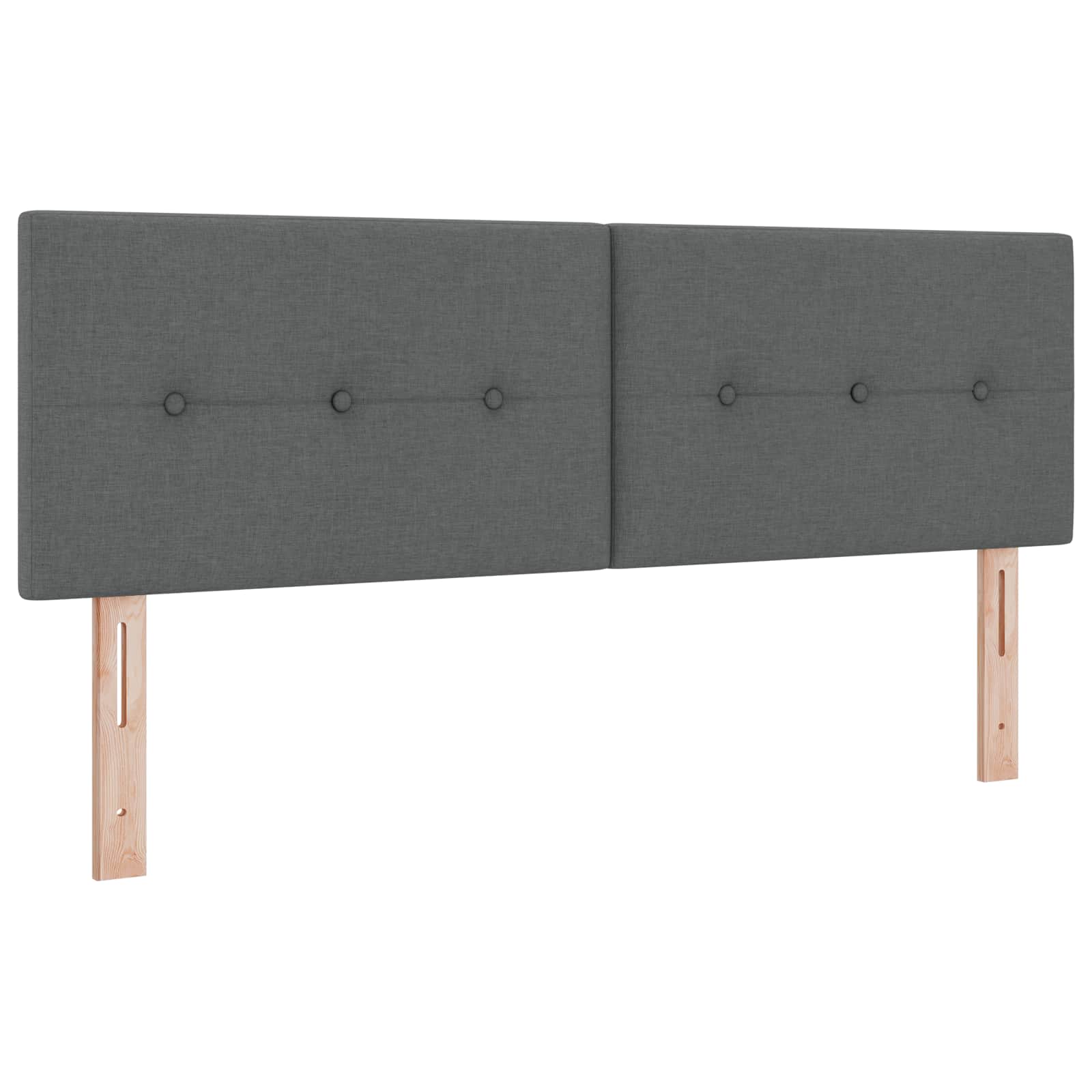 vidaXL Łóżko kontynentalne z materacem ciemnoszary 140 x 190 cm