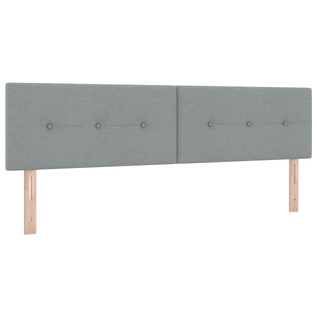 vidaXL Łóżko kontynentalne z materacem jasnoszary 180 x 200 cm tkanina