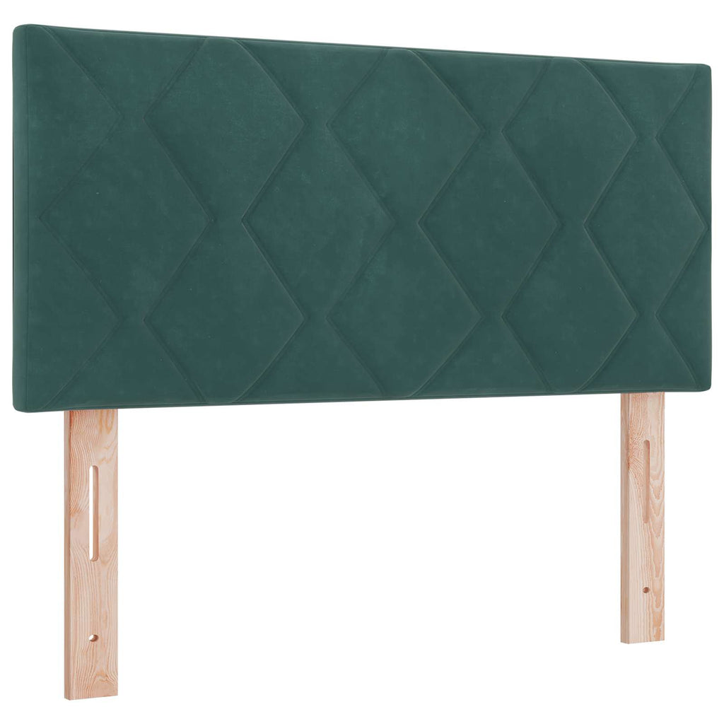 vidaXL Łóżko kontynentalne z materacem Ciemnozielony 80 x 200 cm Welur