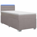 vidaXL Łóżko Box Spring z materacem i LED Ciemnoszary 80 x 200 cm