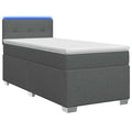 vidaXL Łóżko Box Spring z materacem i LED ciemnoszary 80 x 200 cm