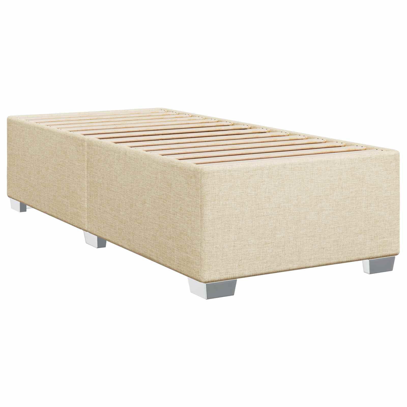 vidaXL Łóżko Box Spring z materacem i LED kremowy 80 x 200 cm tkanina