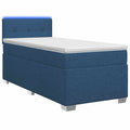 vidaXL Łóżko Box Spring z materacem i LED niebieski 90 x 200 cm