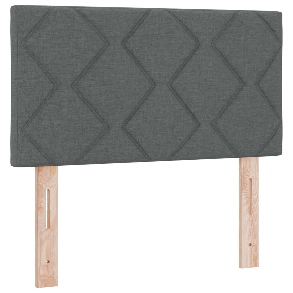 vidaXL Łóżko Box Spring z materacem i LED ciemnoszary 90 x 200 cm