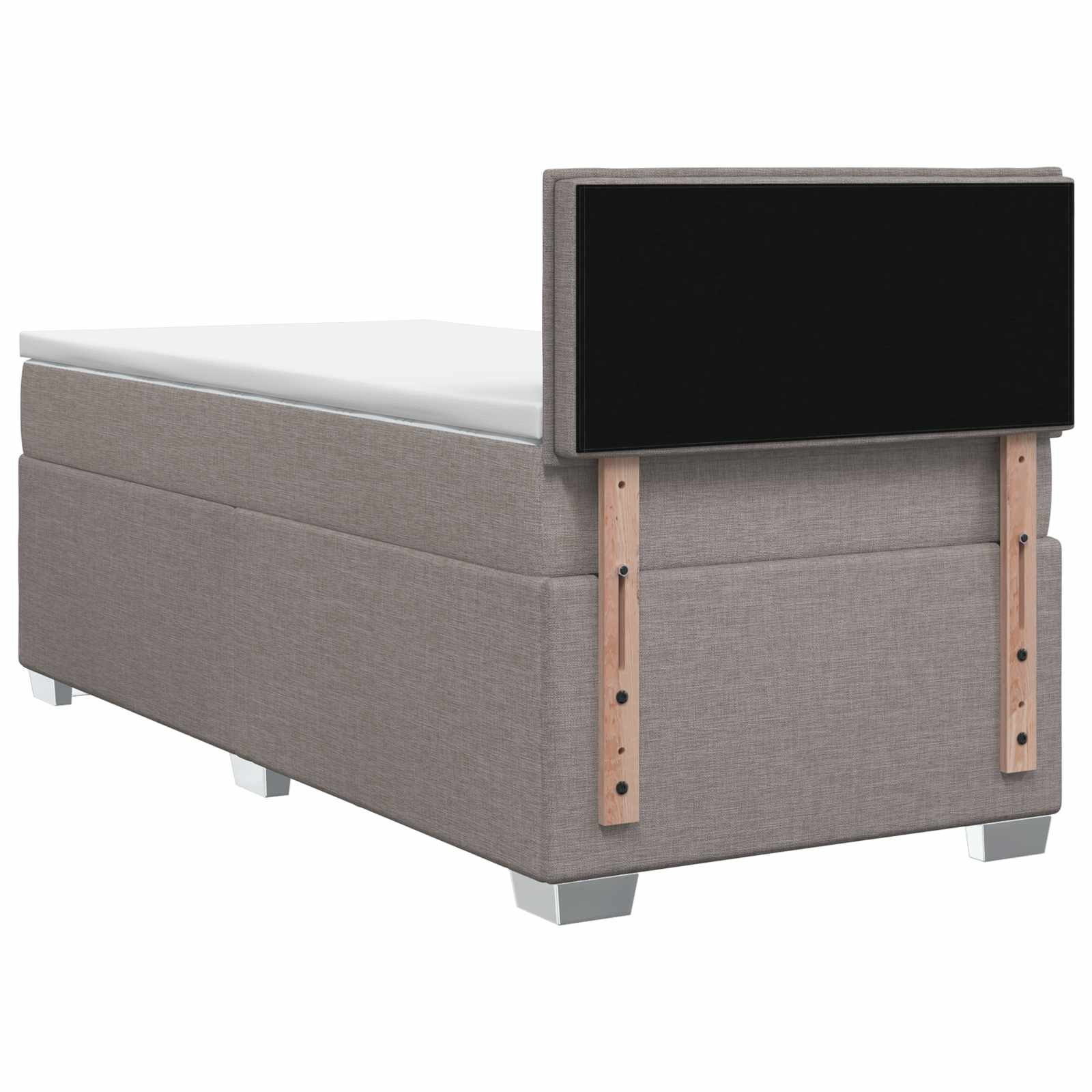 vidaXL Łóżko Box Spring z materacem i LED Ciemnoszary 90 x 200 cm