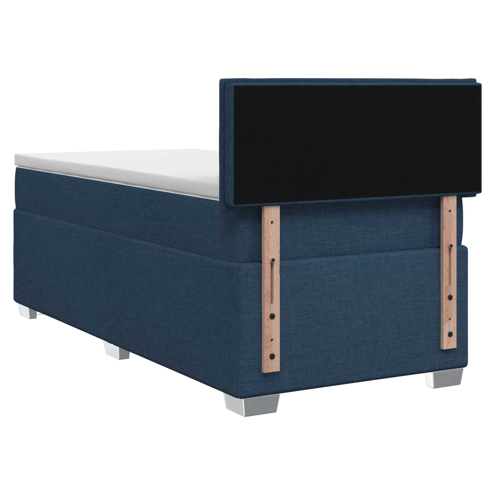 vidaXL Łóżko Box Spring z materacem i LED niebieski 100 x 200 cm