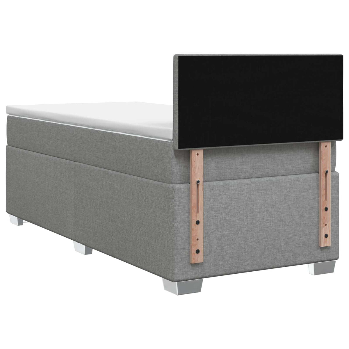 vidaXL Łóżko Box Spring z materacem i LED jasnoszary 100 x 200 cm
