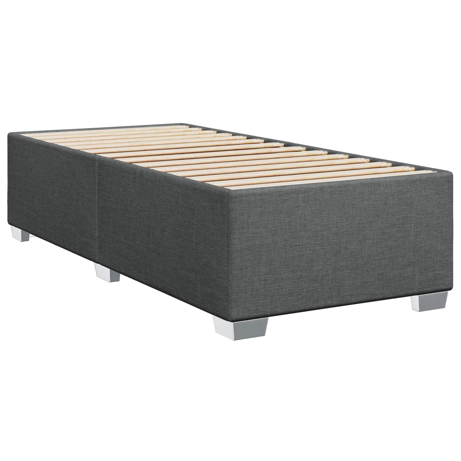 vidaXL Łóżko Box Spring z materacem i LED ciemnoszary 100 x 200 cm