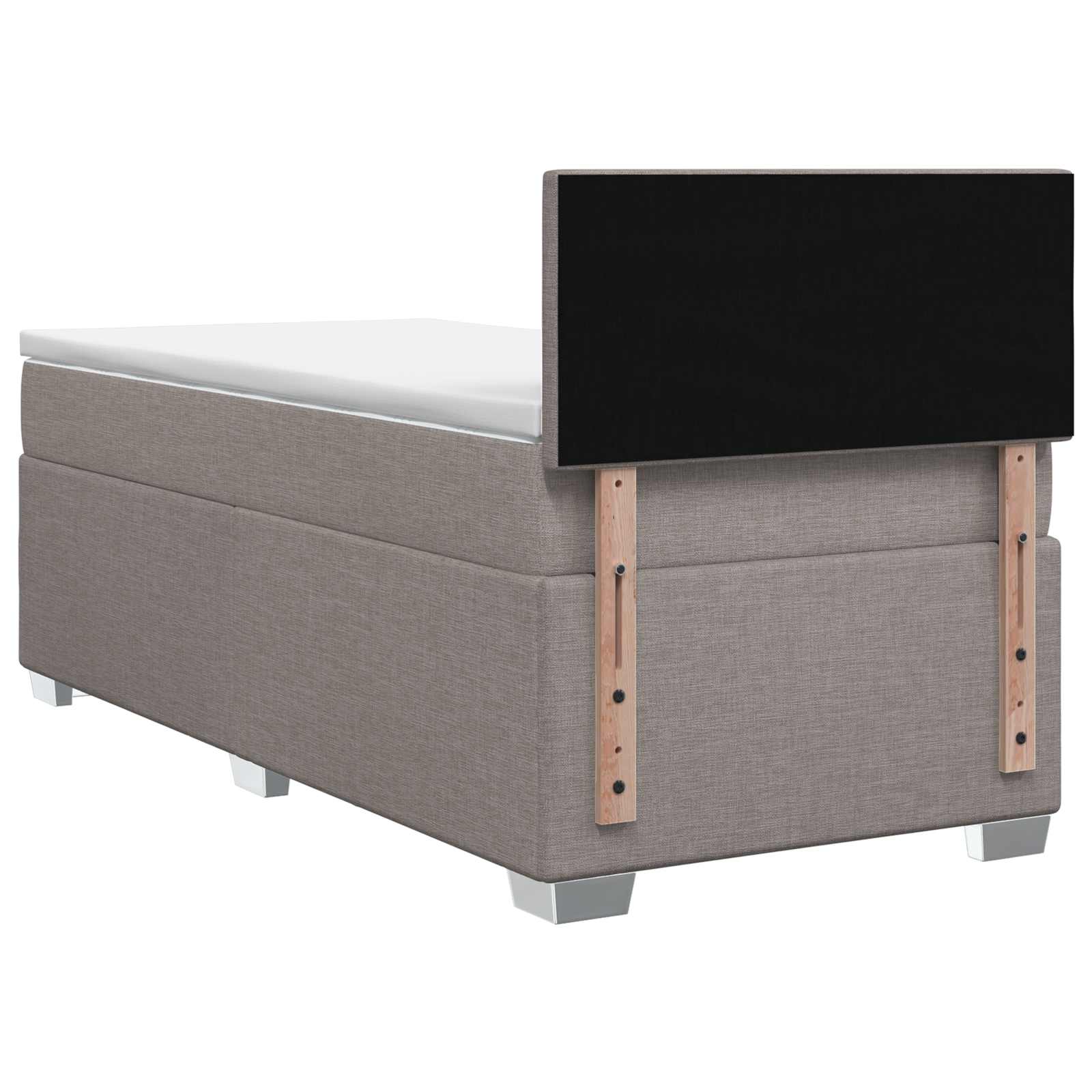 vidaXL Łóżko Box Spring z materacem i LED Ciemnoszary 100 x 200 cm