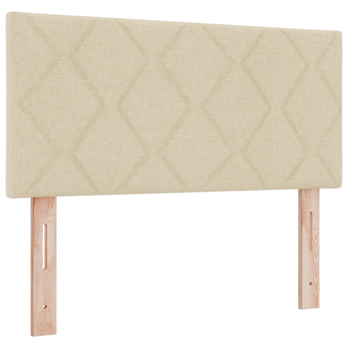 vidaXL Łóżko Box Spring z materacem i LED kremowy 100 x 200 cm tkanina
