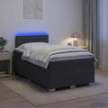 vidaXL Łóżko Box Spring z materacem i LED ciemnoszary 120 x 190 cm