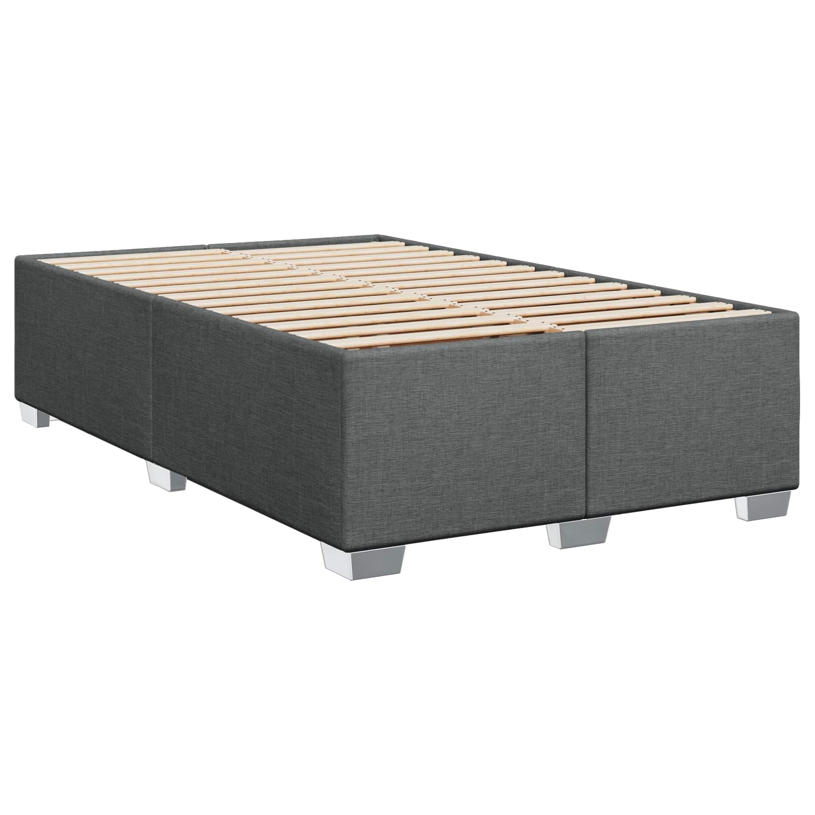 vidaXL Łóżko Box Spring z materacem i LED ciemnoszary 120 x 190 cm