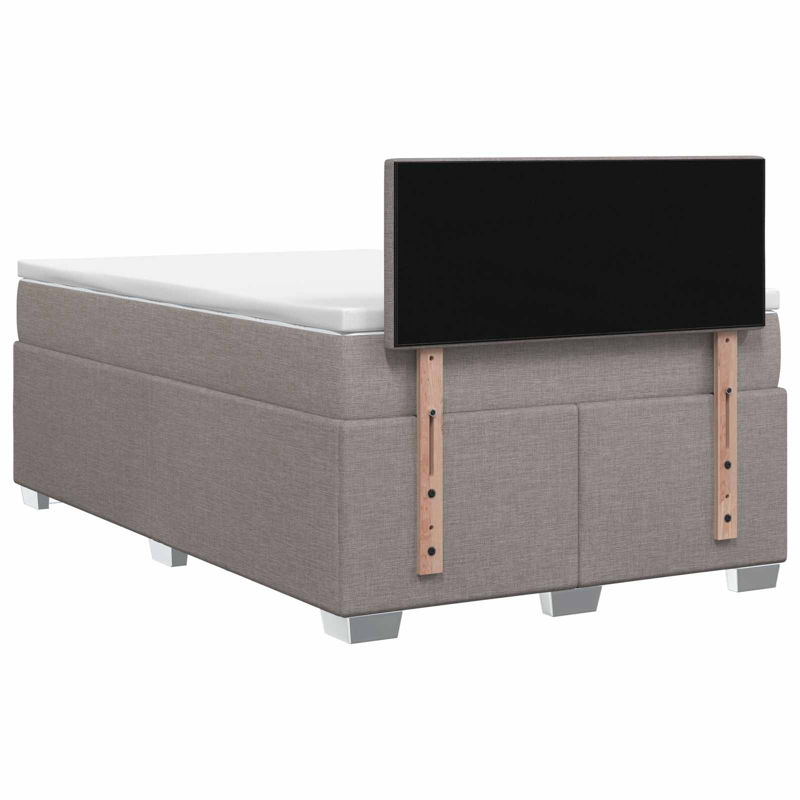 vidaXL Łóżko Box Spring z materacem i LED Ciemnoszary 120 x 190 cm