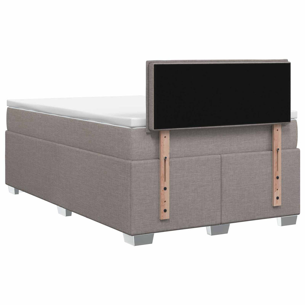 vidaXL Łóżko Box Spring z materacem i LED Ciemnoszary 120 x 200 cm