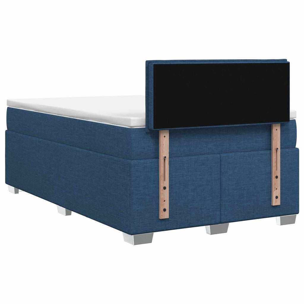 vidaXL Łóżko Box Spring z materacem i LED niebieski 120 x 200 cm