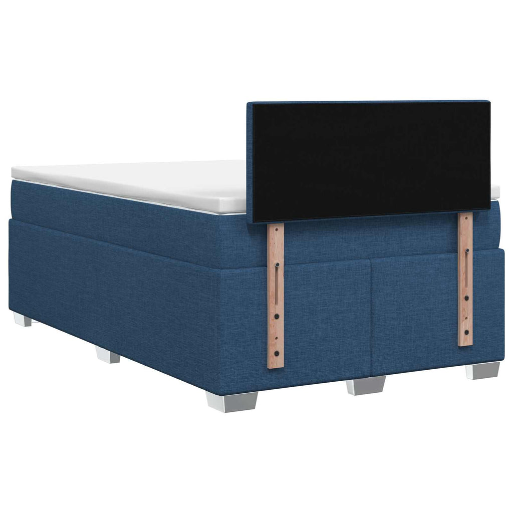 vidaXL Łóżko Box Spring z materacem i LED niebieski 120 x 200 cm