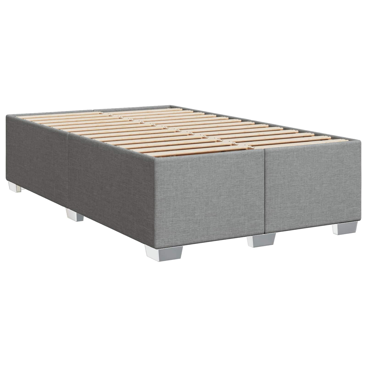 vidaXL Łóżko Box Spring z materacem i LED jasnoszary 120 x 200 cm