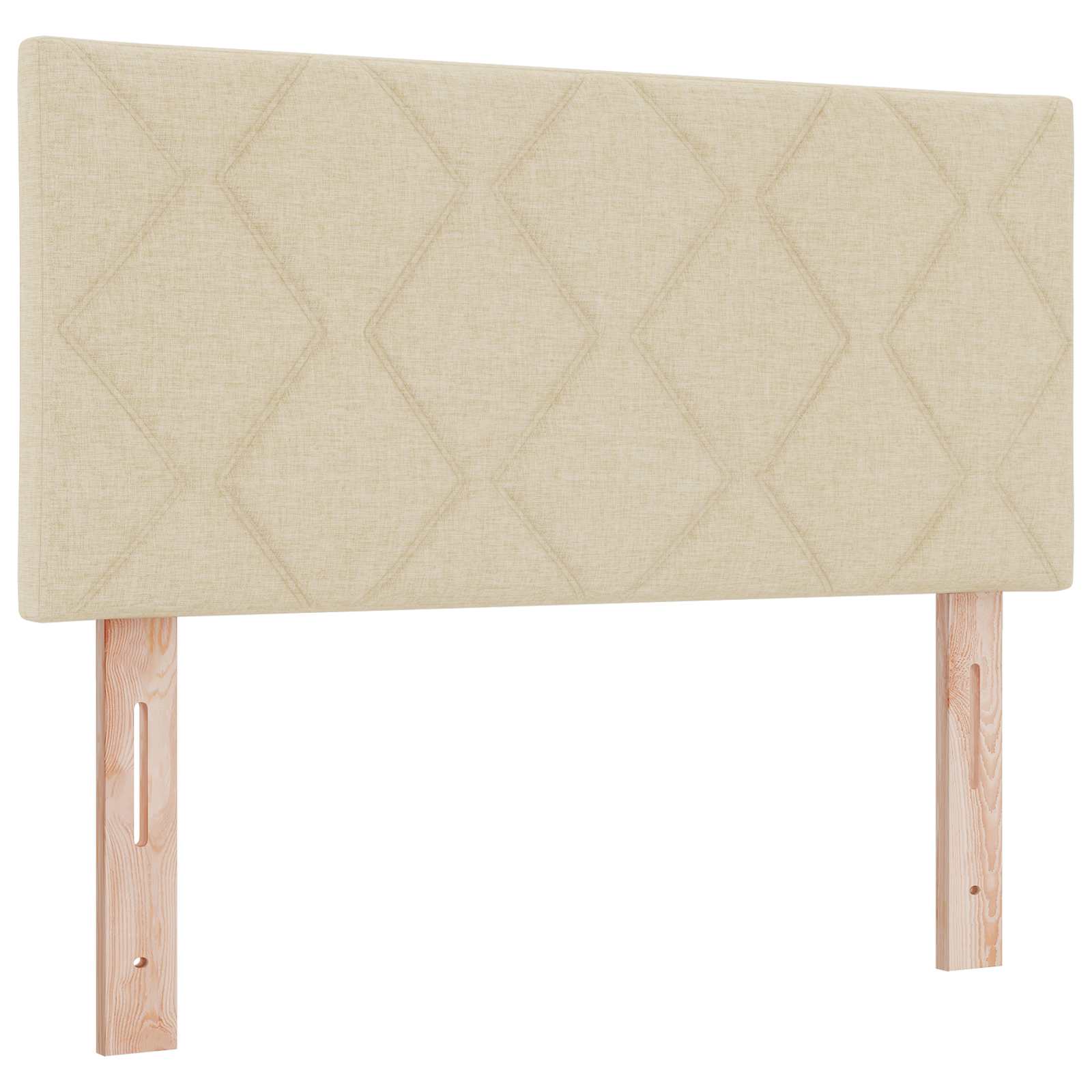 vidaXL Łóżko Box Spring z materacem i LED kremowy 120 x 200 cm tkanina