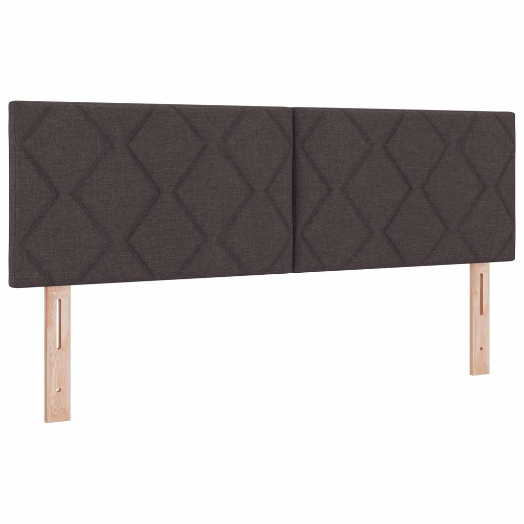 vidaXL Łóżko Box Spring z materacem i LED Ciemny brąz 140 x 190 cm
