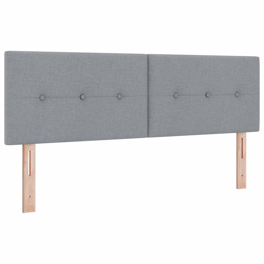 vidaXL Łóżko Box Spring z materacem i LED jasnoszary 140 x 200 cm