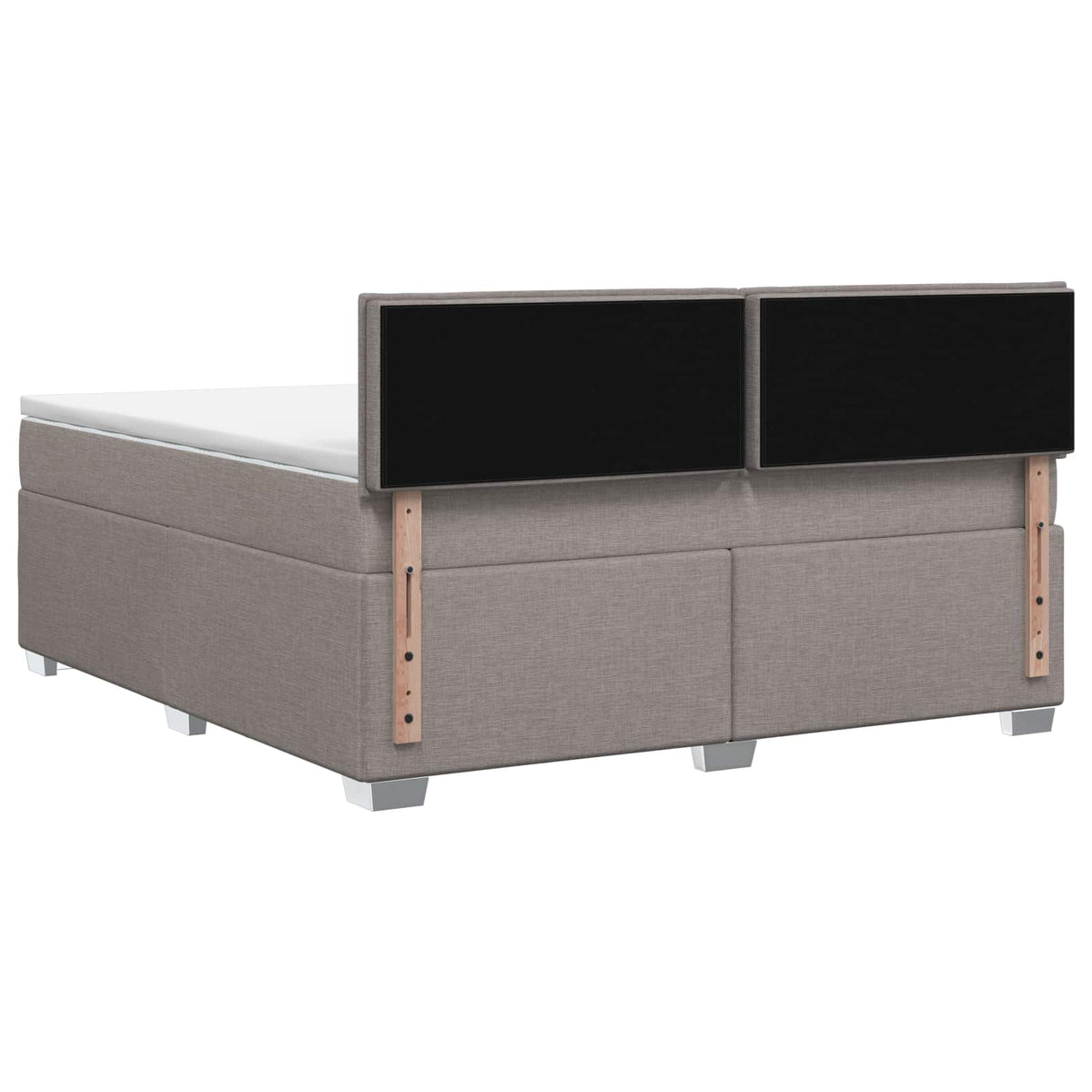 vidaXL Łóżko Box Spring z materacem i LED Ciemnoszary 160 x 200 cm