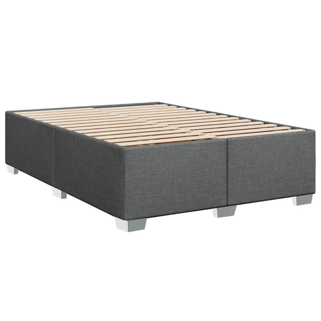 vidaXL Łóżko Box Spring z materacem i LED ciemnoszary 160 x 200 cm