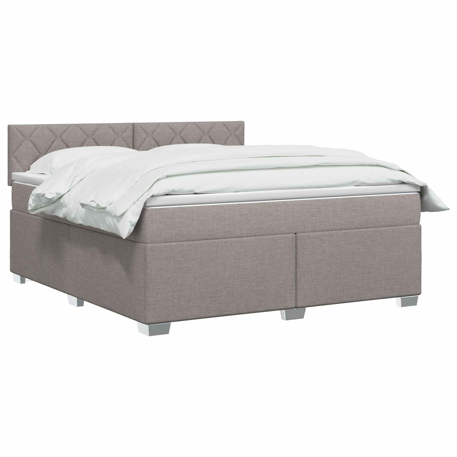 vidaXL Łóżko Box Spring z materacem i LED Ciemnoszary 160 x 200 cm