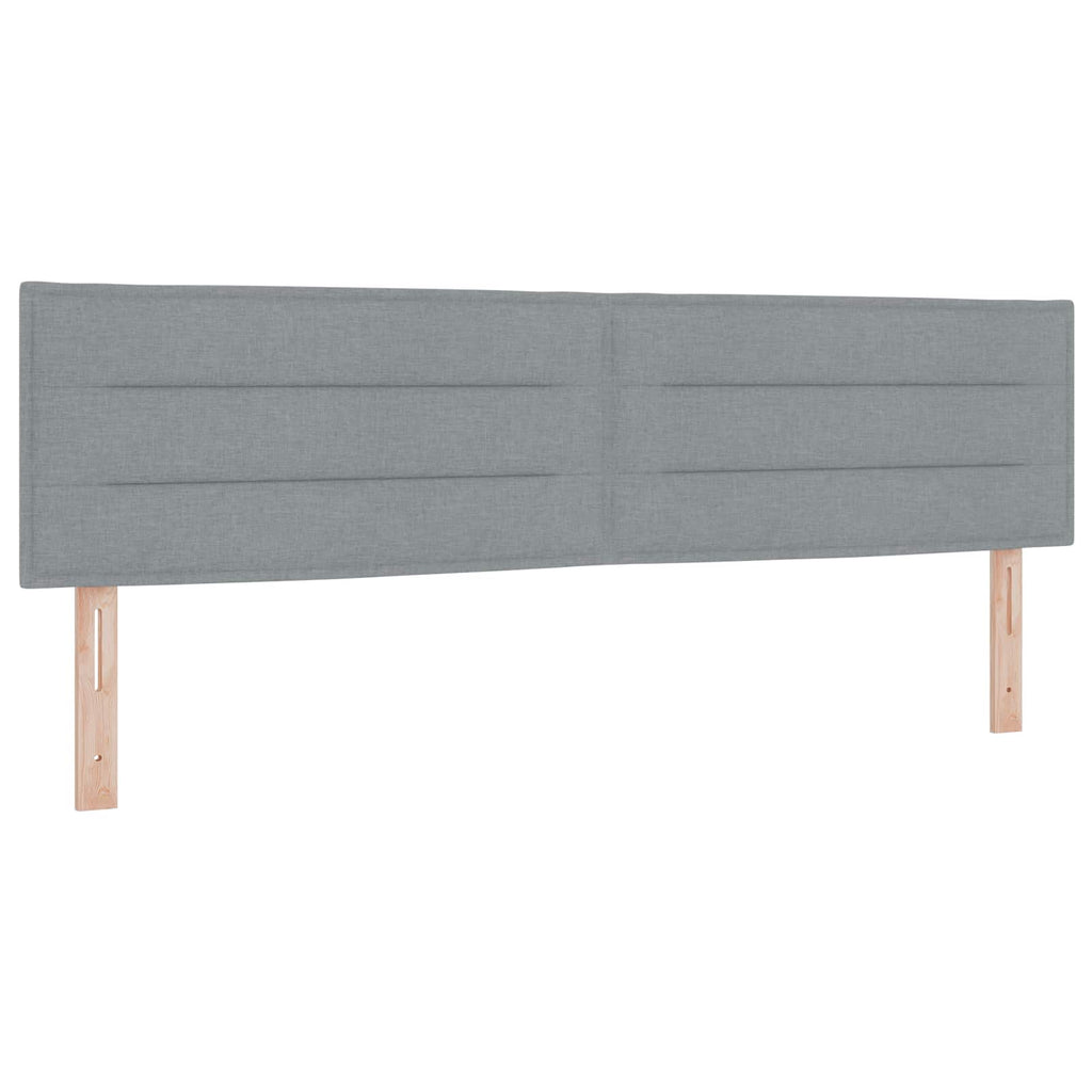 vidaXL Łóżko Box Spring z materacem i LED jasnoszary 180 x 200 cm