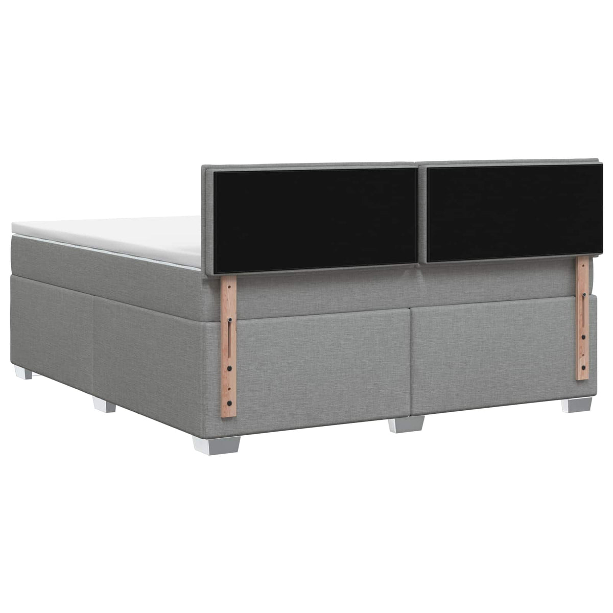 vidaXL Łóżko Box Spring z materacem i LED jasnoszary 180 x 200 cm