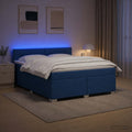 vidaXL Łóżko Box Spring z materacem i LED niebieski 180 x 200 cm