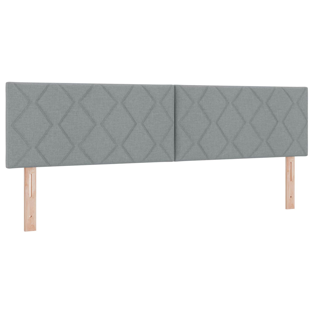 vidaXL Łóżko Box Spring z materacem i LED jasnoszary 180 x 200 cm