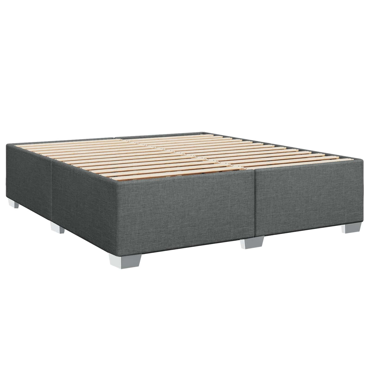 vidaXL Łóżko Box Spring z materacem i LED ciemnoszary 180 x 200 cm