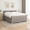 vidaXL Łóżko Box Spring z materacem i LED Ciemnoszary 160 x 200 cm