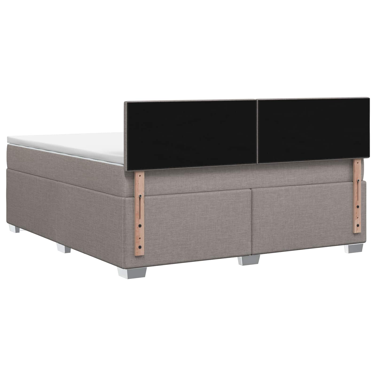 vidaXL Łóżko Box Spring z materacem i LED Ciemnoszary 180 x 200 cm