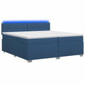 vidaXL Łóżko Box Spring z materacem i LED niebieski 200 x 200 cm