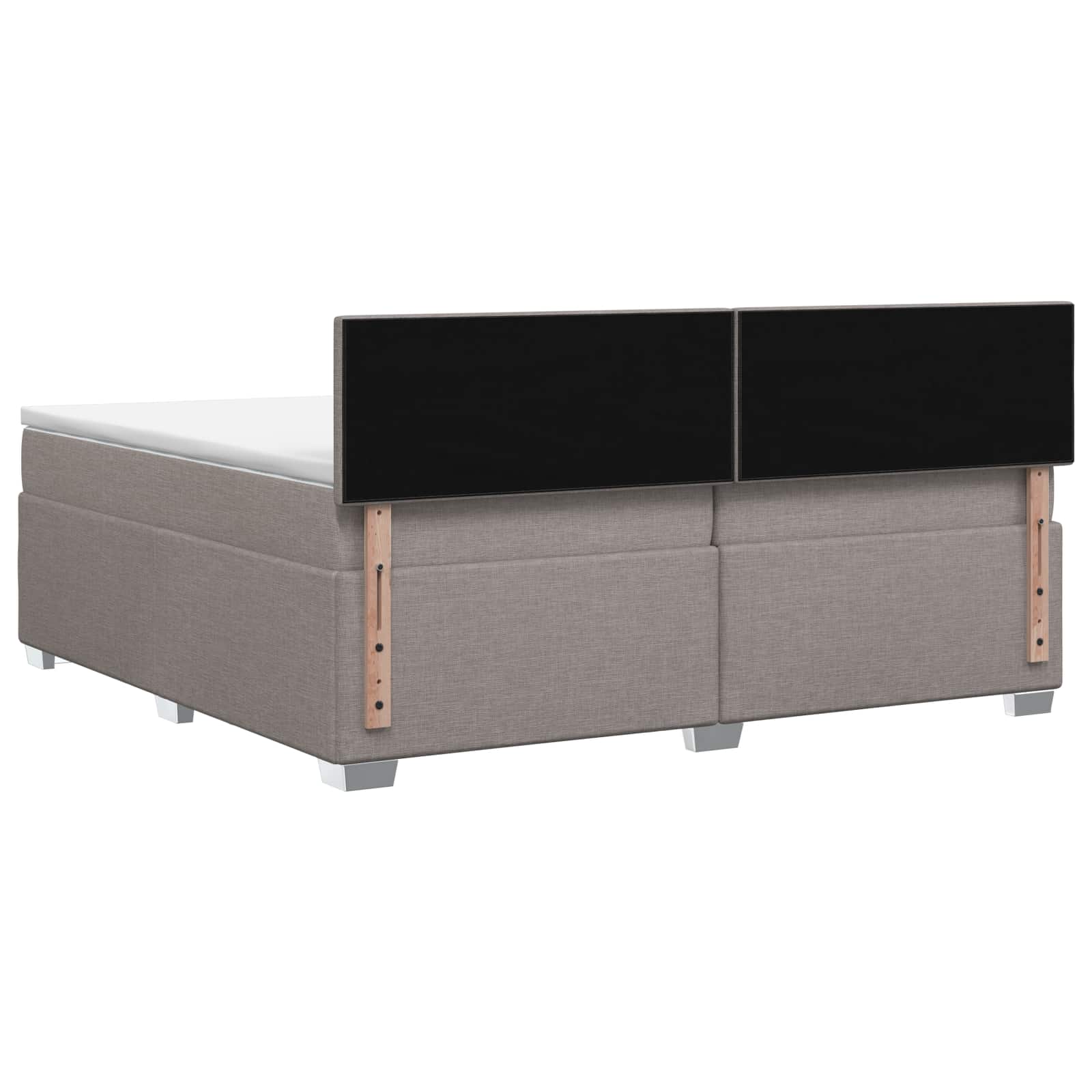 vidaXL Łóżko Box Spring z materacem i LED Ciemnoszary 200 x 200 cm