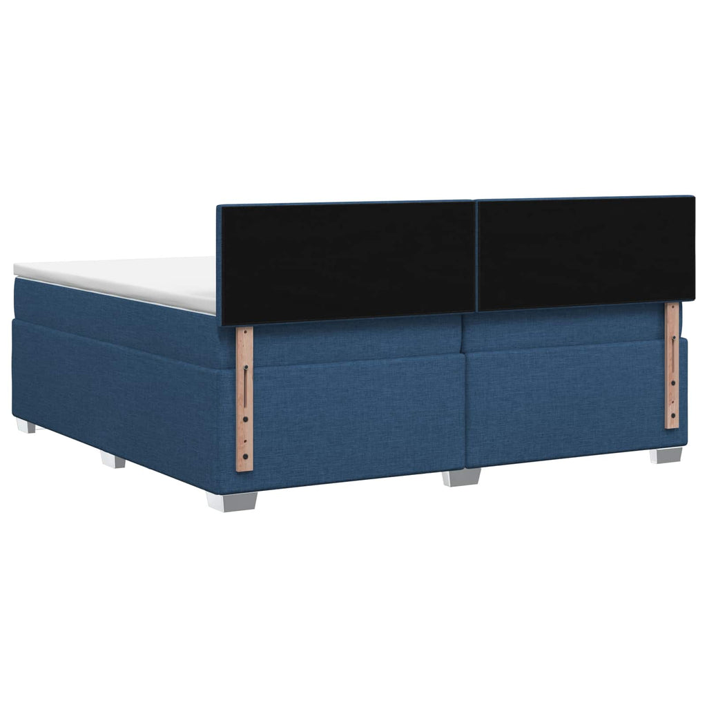 vidaXL Łóżko Box Spring z materacem i LED niebieski 200 x 200 cm