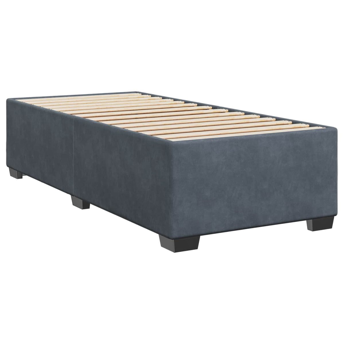vidaXL Łóżko Box Spring z materacem i LED ciemnoszary 100 x 200 cm