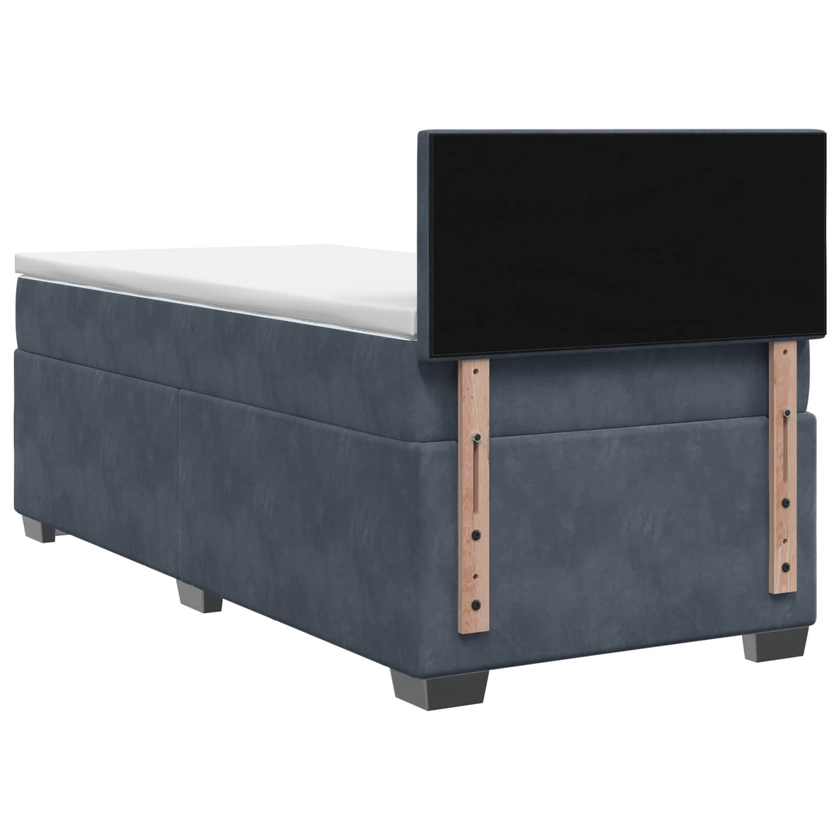 vidaXL Łóżko Box Spring z materacem i LED ciemnoszary 100 x 200 cm