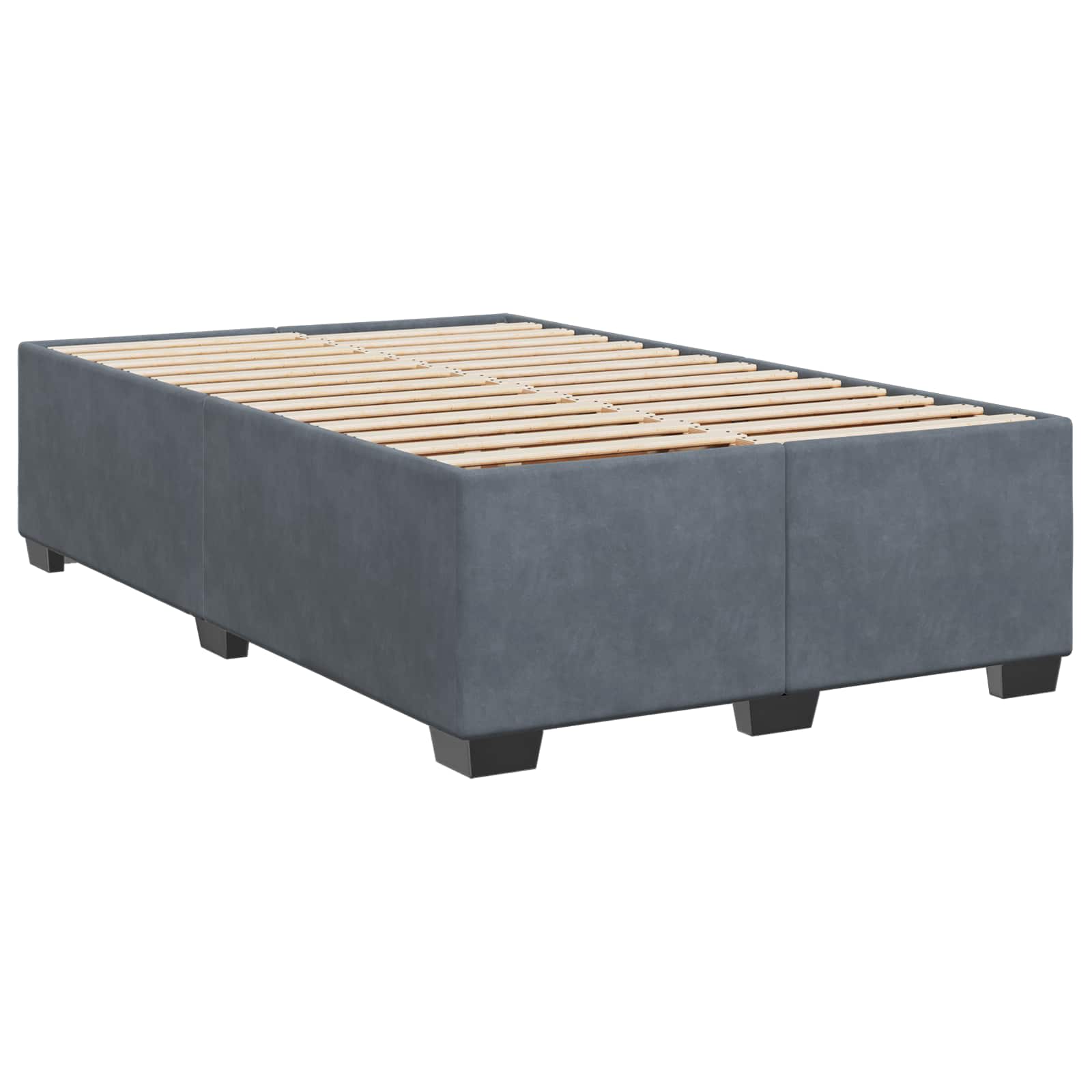 vidaXL Łóżko Box Spring z materacem i LED ciemnoszary 120 x 190 cm