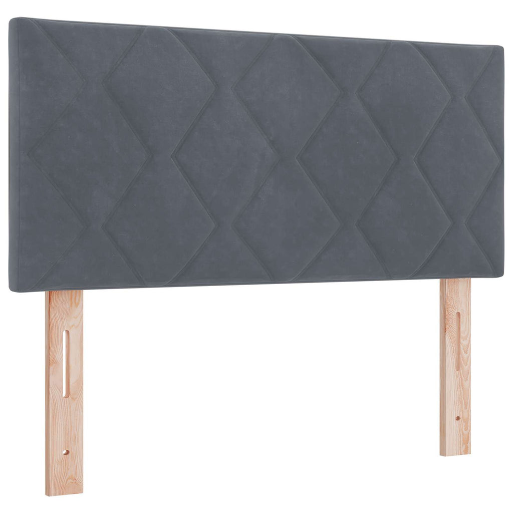 vidaXL Łóżko Box Spring z materacem i LED ciemnoszary 120 x 200 cm