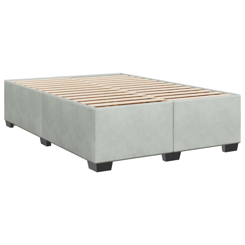 vidaXL Łóżko Box Spring z materacem i LED jasnoszary 160 x 200 cm