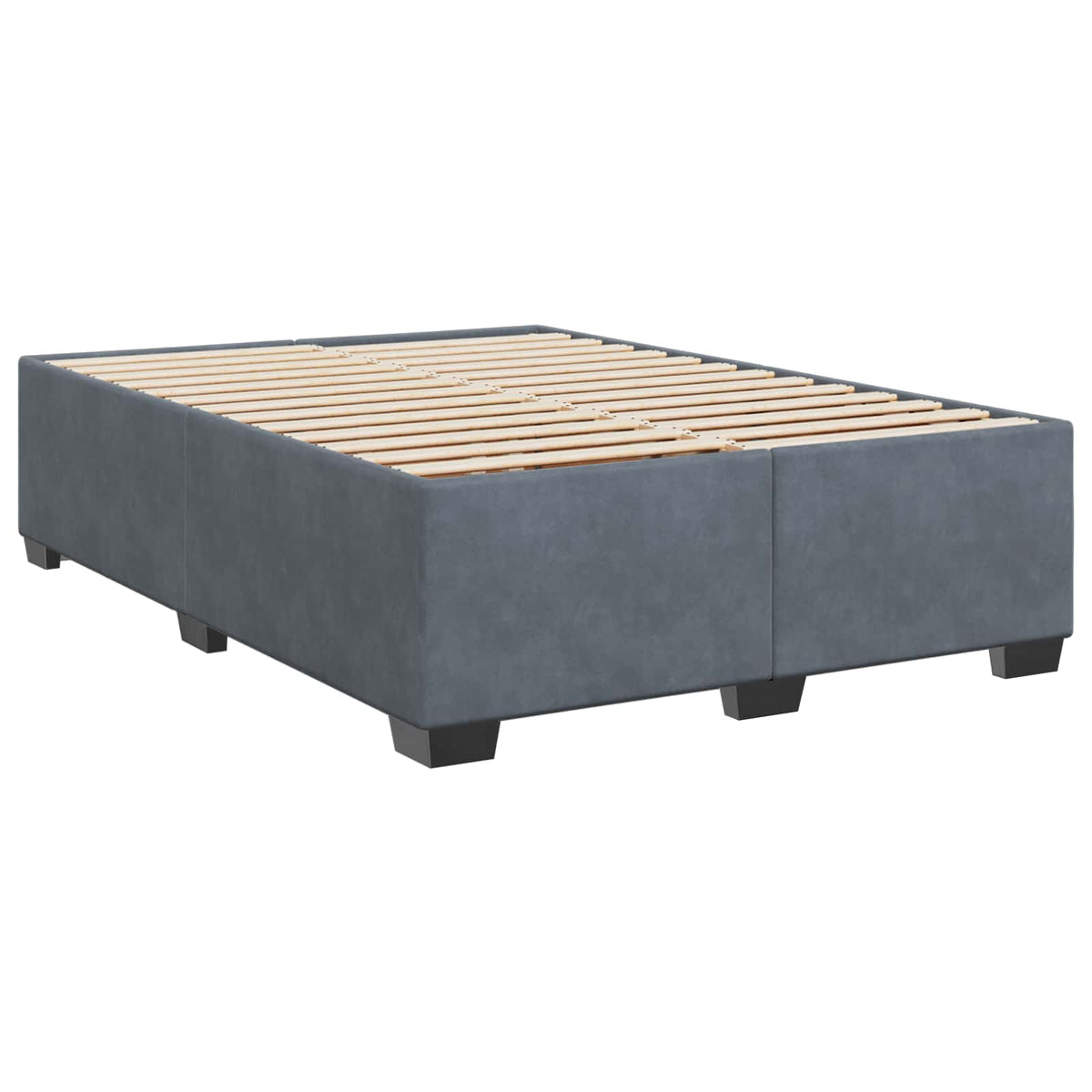 vidaXL Łóżko Box Spring z materacem i LED ciemnoszary 160 x 200 cm