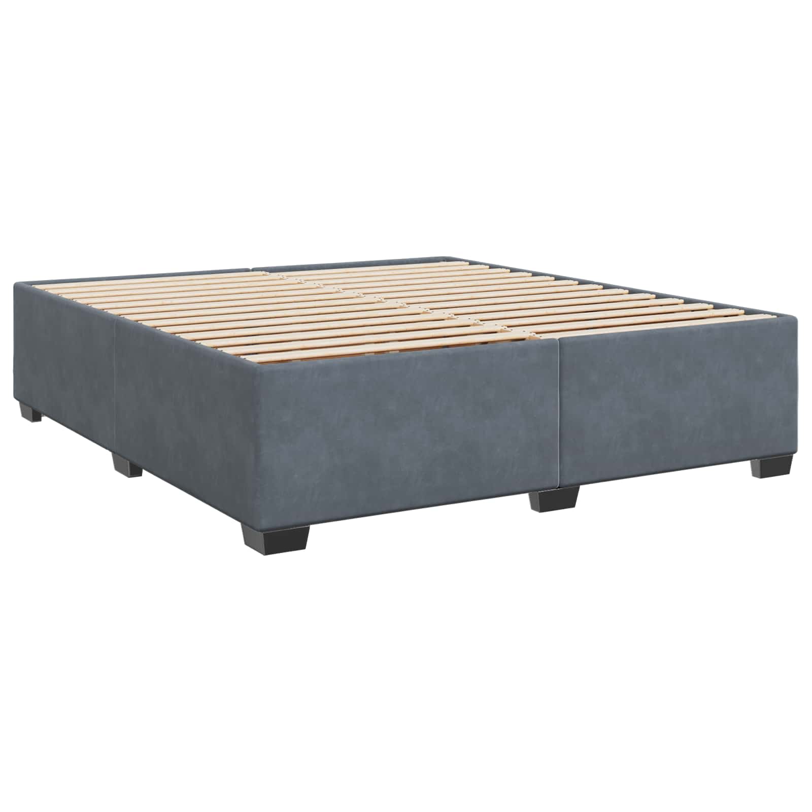 vidaXL Łóżko Box Spring z materacem i LED ciemnoszary 180 x 200 cm