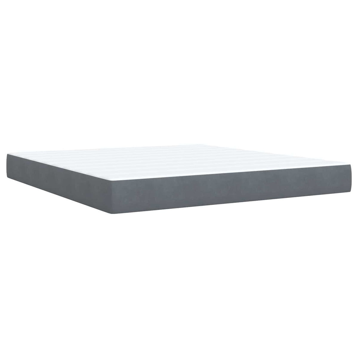 vidaXL Łóżko Box Spring z materacem i LED ciemnoszary 180 x 200 cm