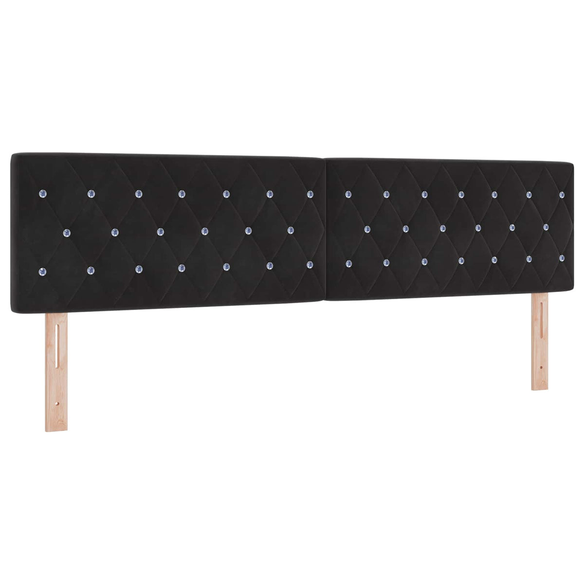 vidaXL Łóżko Box Spring z materacem i LED Czarny 180 x 200 cm Welur