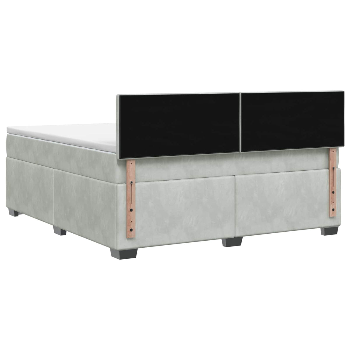 vidaXL Łóżko Box Spring z materacem i LED jasnoszary 180 x 200 cm